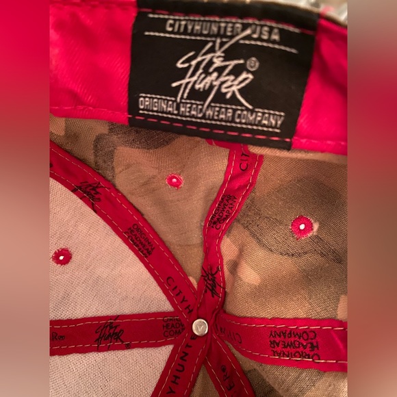 Blessed Camouflage Trucker Hat, Hot pink Brim, Green Embroidery Letters - Picture 5 of 5